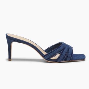 22élevé
Three Band Frayed Mule 70MM Denim Sandals Size 7.5